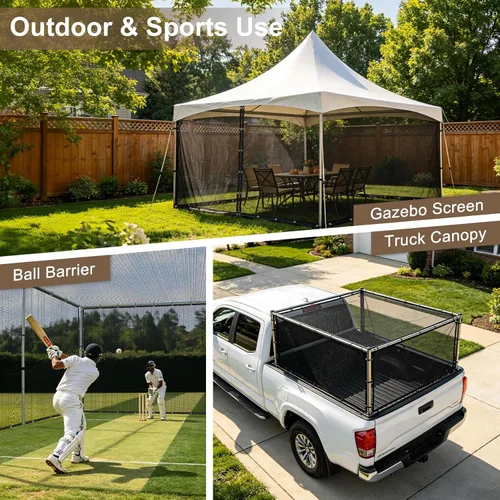 Miniatura 8 de Cool Area 60-70% - Lona de malla de 10 x 20 pies con ojales, malla para patio, toldo, jardín, porche, invernadero, piscinas, camión volquete