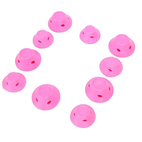 Miniatura 6 de 10 rodillos suaves para rizos para dormir, rizadores de silicona para mujeres, herramienta rizada con 10 piezas