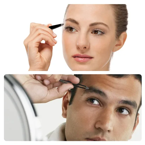 Miniatura 3 de Juego de 6 pinzas para cejas, kit profesional de pinzas de cejas de acero inoxidable para mujeres/hombres, juego de pinzas de gran precisión