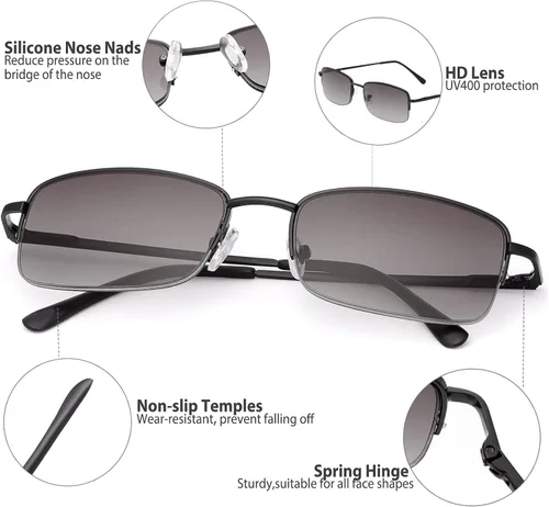 Miniatura 2 de K.LAVER Lentes de lectura de lente completa, bloqueo de luz azul, protección UV400, lentes de sol con lentes de lectura para hombres y mujeres, 3.5x