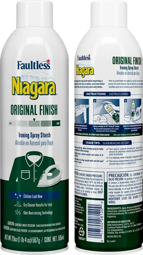 Miniatura 2 de Niagara Original Hold - Almidón en aerosol para ropa, removedor de arrugas y ayuda de planchado con aroma fresco, acabado nítido, sin descamación ni