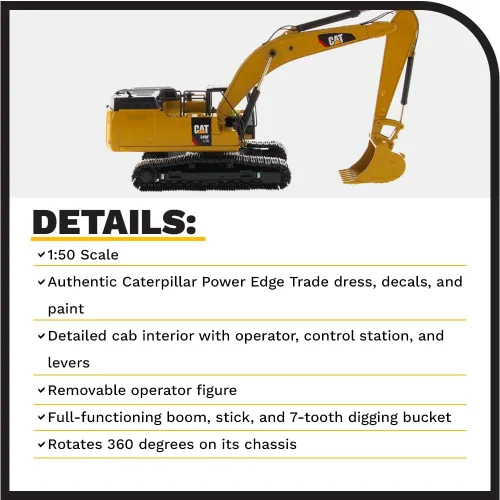 Miniatura 4 de Diecast Masters Excavadora hidráulica Caterpillar 349F L XE a escala 1:50 Camiones Cat y equipos de construcción de la serie High Line Modelo 85943