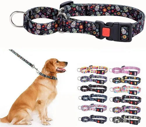 Miniatura 8 de Martingale - Collares para perros pequeños, antideslizantes, a prueba de escapes, collares limitados para mascotas, hebilla de liberación rápida