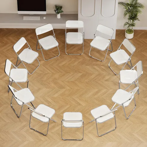 Miniatura 17 de JPBSTO Paquete de 2 sillas plegables de plástico negro, par ejecutivo apilable para oficina, sala de conferencias, área VIP (capacidad de 300 libras)