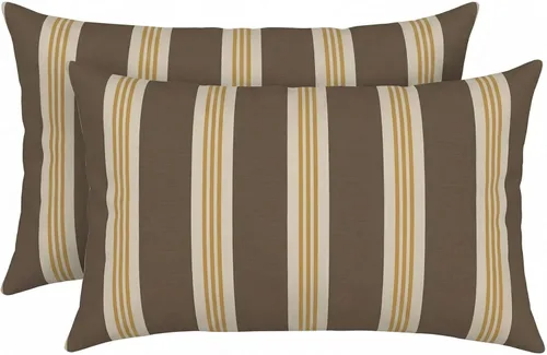 Miniatura 58 de RSH DECOR: Sunbrella - Juego de 4 almohadas lumbares, 20 x 12 pulgadas, tela de rendimiento resistente al agua y a la decoloración, fundas