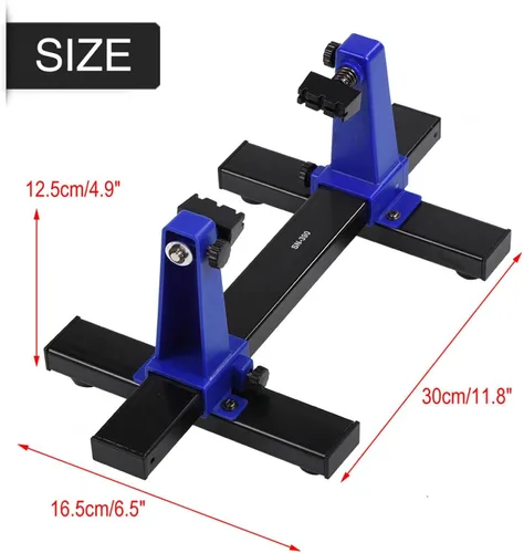 Miniatura 7 de Joyzan - Soporte para placa de circuito, kit de sujeción ajustable para soldadura PCB Printed Assembly Stand Clamp Repair Tool 360 ° Rotation