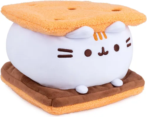 Miniatura 5 de GUND Pusheen S’mores Squisheen de peluche, animal de juguete para mayores de 8 años, marrón/blanco, 12 pulgadas