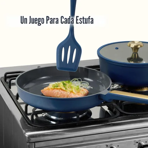 Miniatura 6 de CAROTE Juego de utensilios de cocina de cerámica, juego de ollas y sartenes antiadherentes de 18 piezas, juego de utensilios de cocina no tóxico