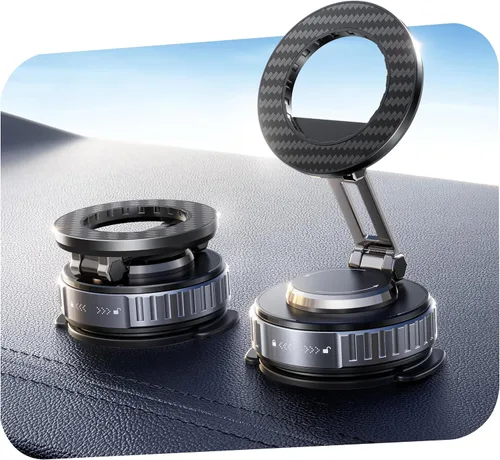 snanlen 2026 Soporte de Teléfono para Coche Actualizado para Magsafe [Sución Más Fuerte de 108LBS] Soportes Magnéticos de Vacío Ajustables 360°,