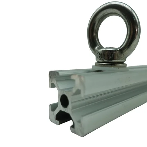 Miniatura 5 de SANTIE Perfil de aluminio con ranura en T de 7.874 in, 1 extrusión plateada 2020 de 0.787 x 0.787 in con riel lineal estándar europeo y corte