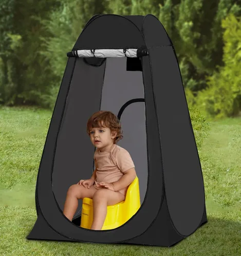 Miniatura 8 de Carpa portátil emergente de privacidad, carpa para baño al aire libre, inodoro, regadera, campamento, espaciosa, para senderismo, playa, pícnic