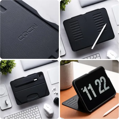 Miniatura 3 de ZUGU Case Funda para iPad Pro de 11 pulgadas, 1ª/2ª/3ª/4ª generación 2018/2020/2021/2022, funda protectora delgada, carga inalámbrica de Apple Negro