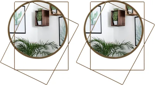 Miniatura 9 de Uniquewise Uniquewise- Espejo moderno decorativo con forma de diamante en forma de diamante de 27 pulgadas de alto para montar en la pared, un