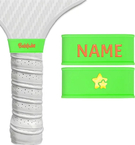 Miniatura 16 de 2 bandas de nombre personalizadas de paleta de pickleball, accesorios personalizados de paleta de pickleball para cinta de agarre seguro, bandas