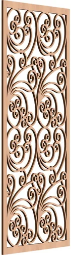 Miniatura 134 de 9 3/8"W x 24 3/8"H x 1/4"T Marilla Decorativos Paneles de Pared de Madera Calado, Abedul