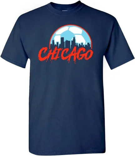 Miniatura 26 de Xtreme Apparrel Camiseta Team City Skyline para los aficionados al fútbol New York - Camisa azul marino