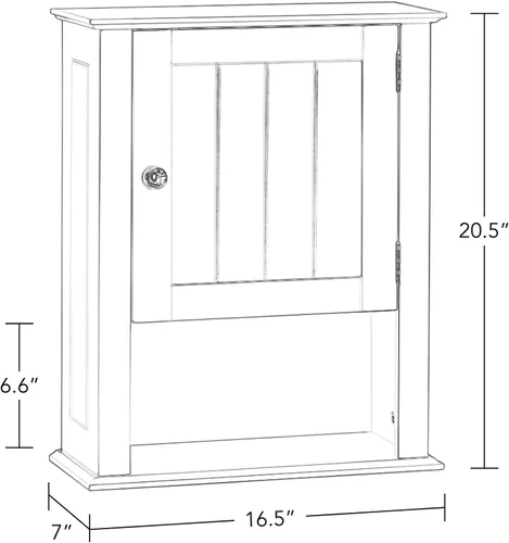 Miniatura 3 de RiverRidge Ashland pared de una sola puerta, gabinete gris, gris