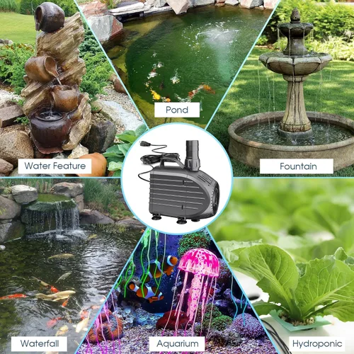 Miniatura 7 de NFESOLAR Bomba de Agua Sumergible 1200GPH, Bomba Sumergible Ultra Silenciosa con Protección contra Quemado en Seco Elevación Alta de 11ft