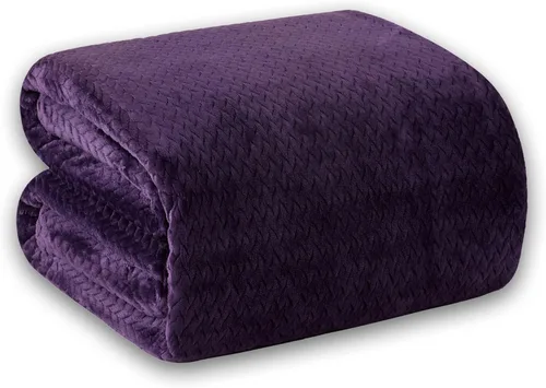 Miniatura 19 de Manta de vellón extragrande King de 120 x 120 pulgadas, manta de franela jacquard 3D sin costuras, suave y acogedora, 10'x10', extra grande