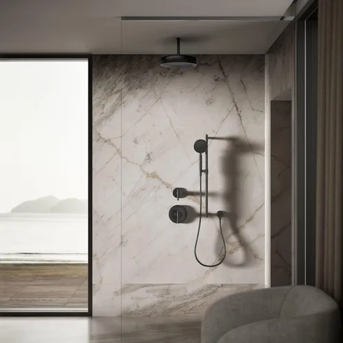 Miniatura 10 de KOHLER 26291-G-BL Statement™ Cabezal de lluvia redondo de 12" de una sola función, 1.75 gpm, negro mate