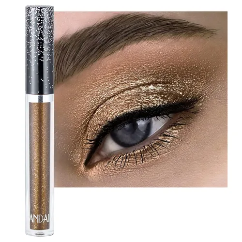 Miniatura 12 de Sombras de ojos con purpurina, sombras de ojos líquidas, metales de larga duración, plata brillante, dorado, sombras de ojos coloridas de alto 11#