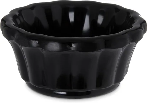Miniatura 11 de Carlisle FoodService Products 4394303 Ramequín festoneado de melamina, 2 onzas, negro