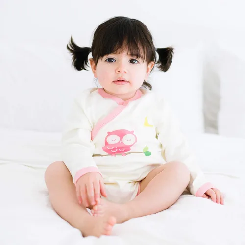 Miniatura 8 de Babysoy Kimono de algodón orgánico de manga larga Onesie Bodysuit