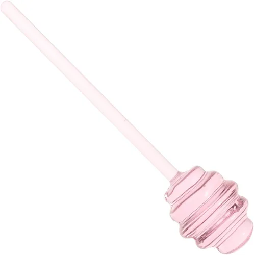 Miniatura 11 de CALLARON Varita de cristal para remoción de miel de 5.34 pulgadas, cuchara portátil para jarabe de mermelada, varita para agitar, tarro de miel Como
