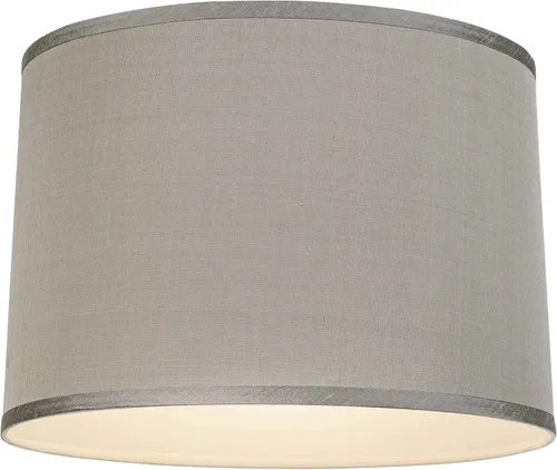 Miniatura 3 de Juego de 2 pantallas de lámpara de tambor (premontadas) gris platino grande de 15 pulgadas superior x 16 pulgadas inferior x 11 pulgadas de alto