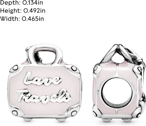 Miniatura 5 de PANDORA Joyería rosa bolsa de viaje encanto de plata esterlina