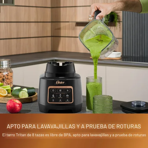 Miniatura 6 de Oster Extreme Mix Licuadora, Licuadora de Encimera de Alta Velocidad de 1500 Vatios con Jarra de 64oz y Programas Automáticos, Perfecta