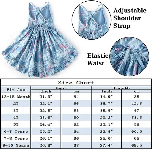 Miniatura 6 de KISSOURBABY Vintage Floral Girls Dress Summer Casual Cotton Baby Dress