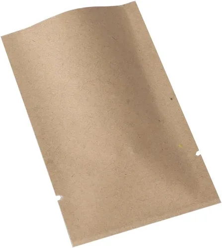 Miniatura 2 de QQ Studio 100 bolsas metálicas de Mylar con parte superior abierta y sellables (6x9cm (2.3x3.5"), 100x Kraft) 100 papel estraz