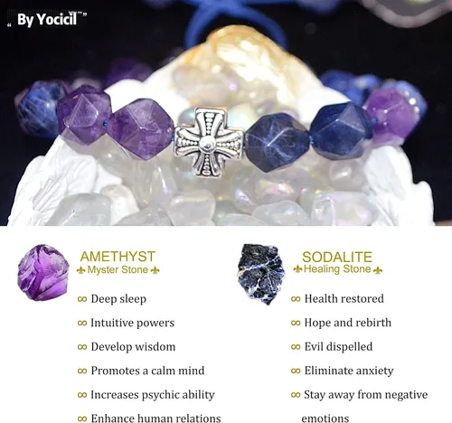 Miniatura 28 de Pulseras de la amistad, pulsera de obsidiana negra arcoíris para mujeres y hombres, 0.394 pulgadas (0.394 in), ojo de tigre, hematita y cristal