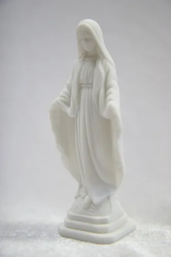 Miniatura 3 de Vittoria Collection Figura de escultura católica de Virgen María de Nuestra Señora de Gracia de 4 1/4 pulgadas, hecha en Italia