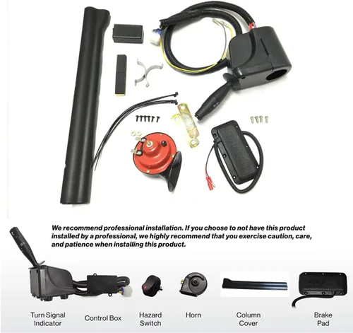 Miniatura 2 de Dr.Acces Kit de señal de giro para carrito de golf con interruptor de luz de freno de bocina, arnés de cableado de actualización de enchufe de 9