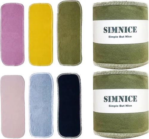 Simnice Paño de papel higiénico reutilizable, paquete de 60 toallas de bidé, rollos reutilizables, toallitas de papel higiénico lavables, toallas de
