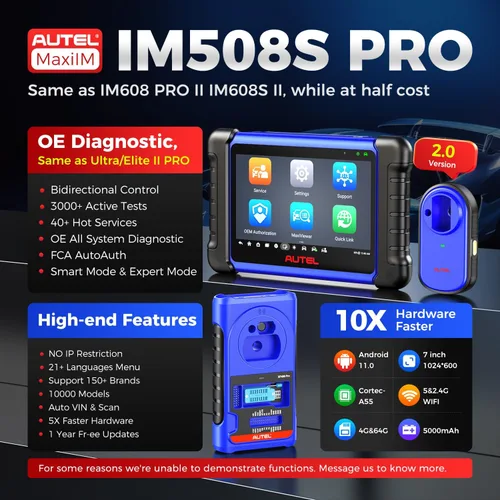 Miniatura 2 de Autel Escáner MaxiIM IM508S PRO con $569 PRO Kit, 2026 Full Bundle Pro Version, Igual que IM608 PRO 2/IM608S II, diagnóstico mejorado All-Sys