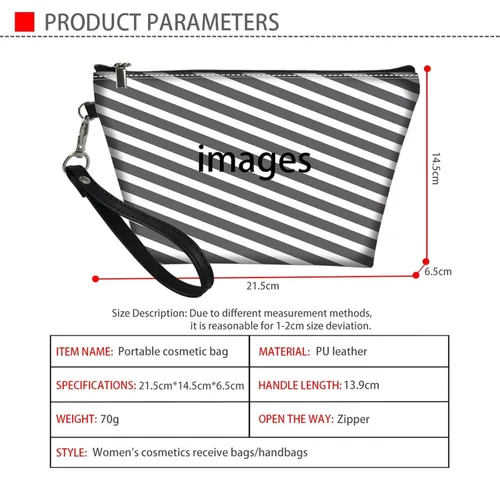Miniatura 5 de FOR U DESIGNS Bolsa de maquillaje de leopardo y fresa para amantes de Capybara para niñas, con cremallera, organizador de bolsas de maquillaje