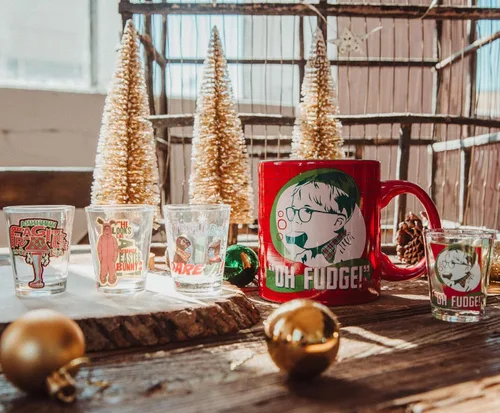 Miniatura 7 de Silver Buffalo A Christmas Story Quotes - Mini vasos de vaso de whisky de 2 onzas, juego de 4
