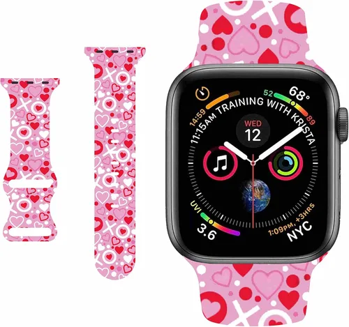 Correa de reloj inteligente compatible con Apple Watch iWatch 7/6/SE/5/4/3/2/1 (1.496 pulgadas, 1.575 pulgadas, 1.614 pulgadas), hermosas y