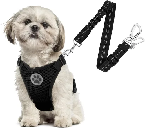 Miniatura 3 de SlowTon Arnés de Cinturón de Seguridad para Perros para Coche, Arnés de Coche para Perros Ajustable de Malla Transpirable y Cinturón de Seguridad