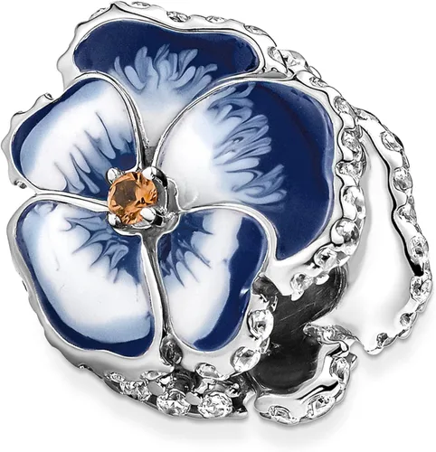 Miniatura 3 de Pandora Blue Pansy Flower Charm