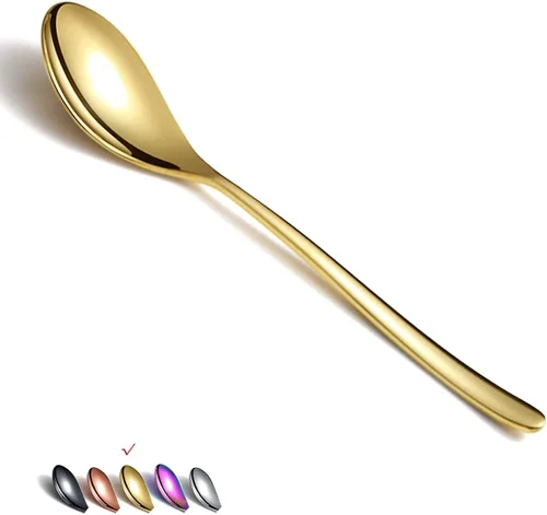 Miniatura 8 de Cucharas de cena de 6 piezas, cucharadas de acero inoxidable de 8.1 pulgadas, cucharas de sopa, cucharas de postre, cucharas de cubiertos