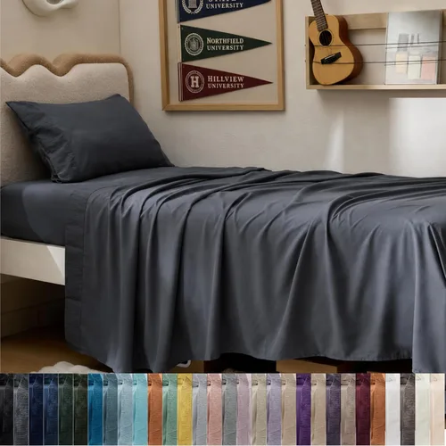 Miniatura 34 de Bedsure Sábanas de tamaño King – Sábanas suaves para cama de tamaño King, 4 piezas de hotel de lujo verde menta, juego de sábanas refrescantes de 11