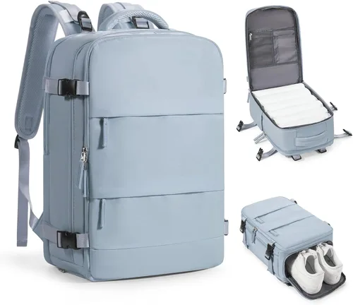 Miniatura 52 de coofay Mochila de viaje, para laptop, unisex, aprobada para aviones, bolsa de mano, equipaje, para artículos personales, para debajo del asiento