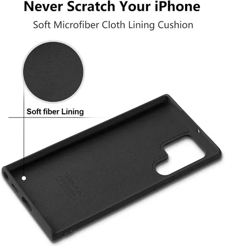 Miniatura 5 de X-level Samsung Galaxy S22 Ultra - Funda de silicona fina, suave [serie dinámica], delgada, de goma, a prueba de golpes, con forro de microfibra