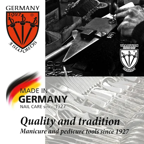 Miniatura 6 de 3 Swords Germany - Juego de 5 piezas de manicura y pedicura de calidad de marca con estuche de cuero sintético camuflaje - Hecho en Alemania