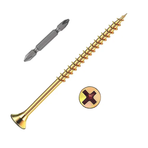 Miniatura 35 de Wensilon (385 piezas) Tornillos de cabeza plana negros para madera, tornillos autorroscantes de cabeza plana para metal rápido, equipados con kit