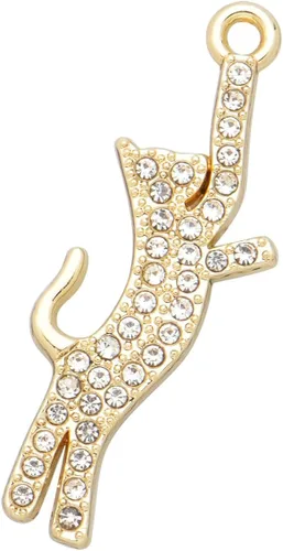 Miniatura 33 de Paquete de 20 dijes de diamantes de imitación chapados en oro, accesorios de cristal para collares, pulseras, joyería, manualidades, bricolaje